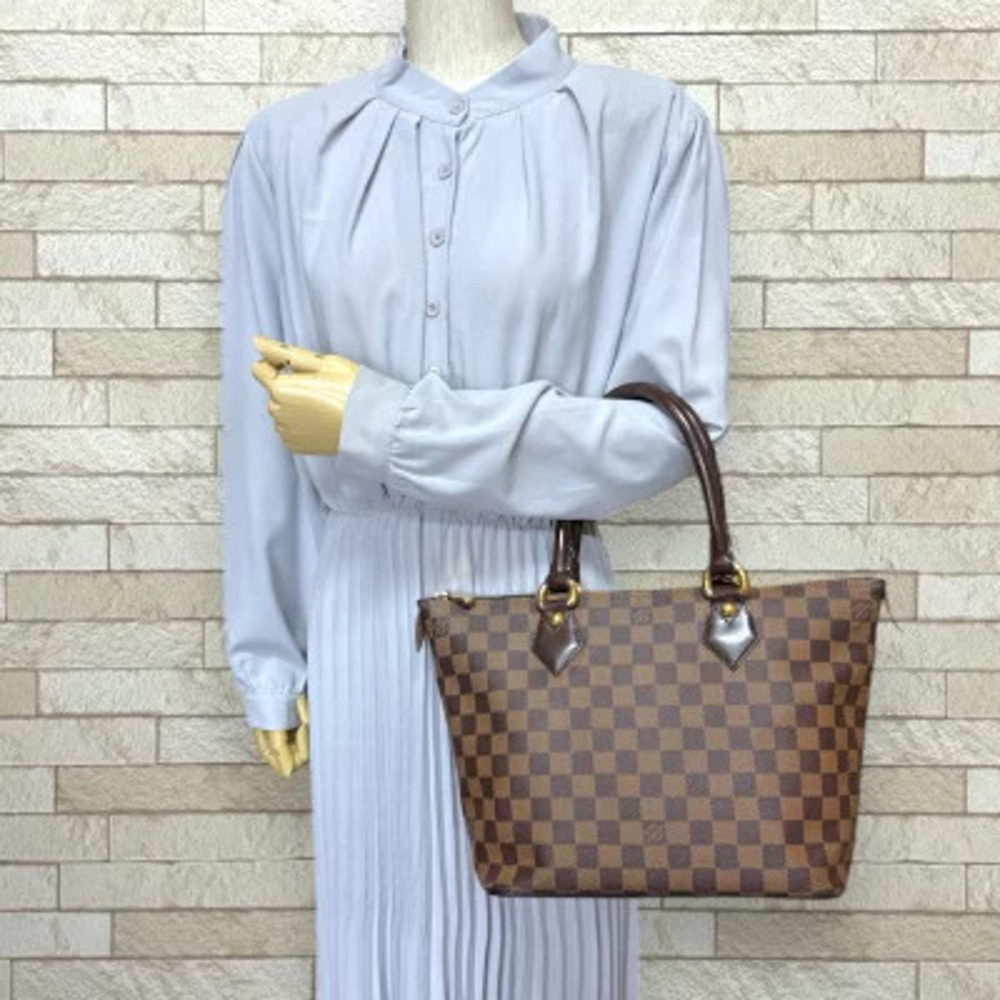 Louis Vuitton Canvas Handbag Saleya Damier Brown